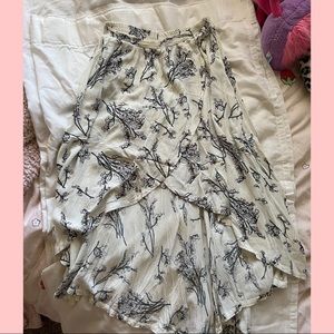 Flowy floral skirt